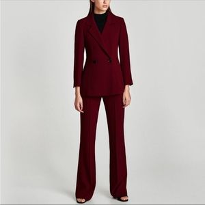 Zara women’s two-piece burgundy suit